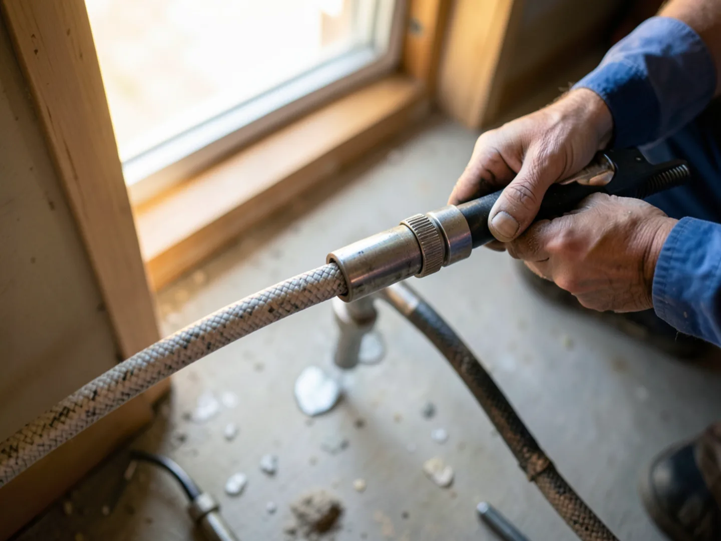 Upgrading under-sink angle stops and stainless steel supply lines in Corona, CA